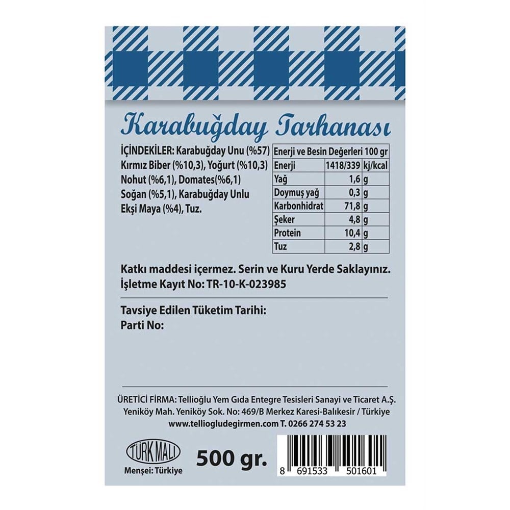 Karabuğday Tarhanası 500 G