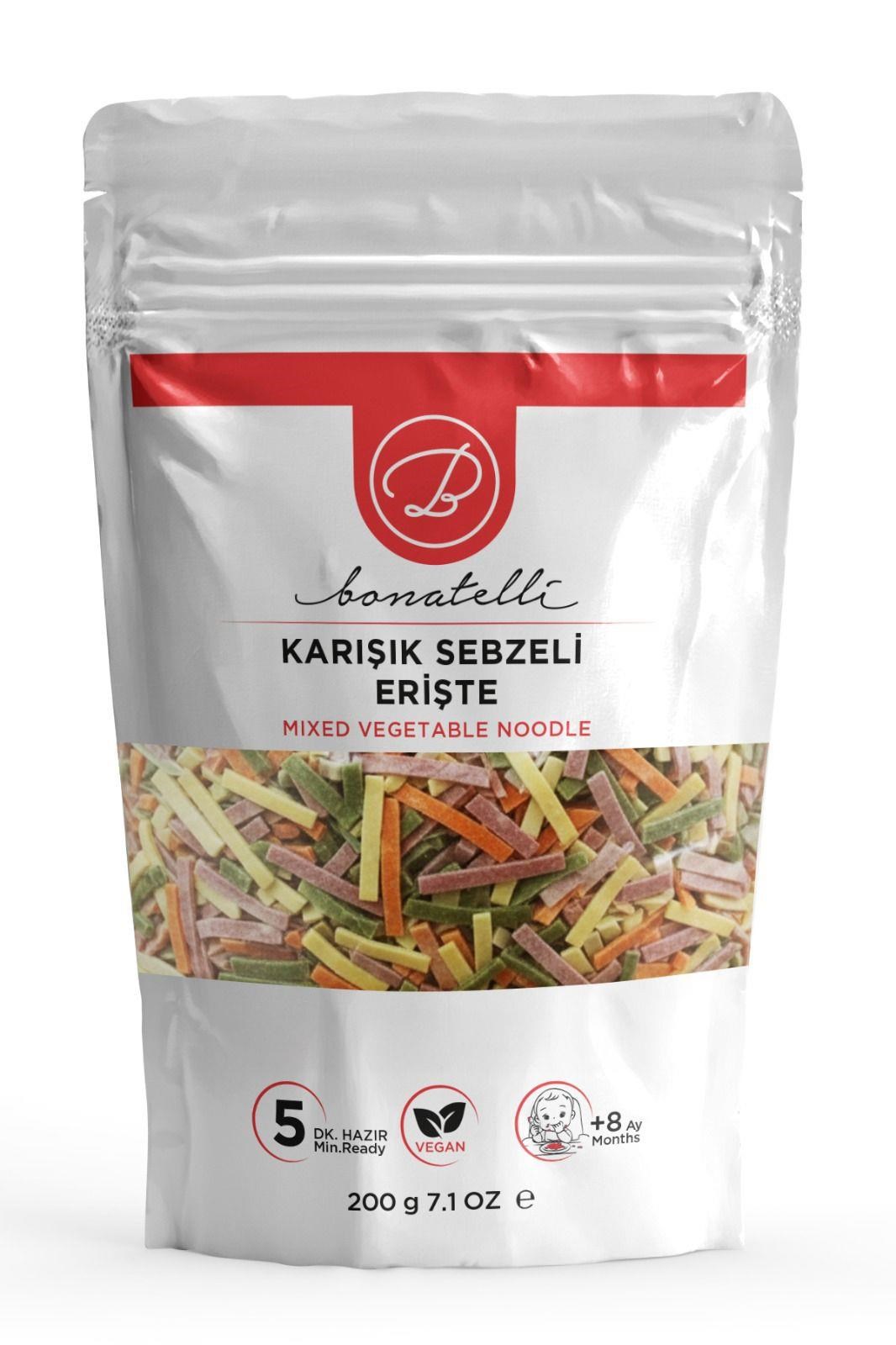Karışık Sebzeli Erişte 200 G | Bebek Makarna +8 Ay