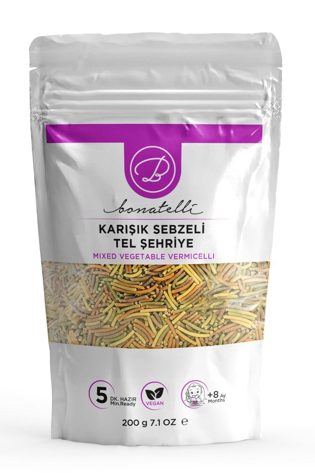 Karışık Sebzeli Tel Şehriye 200 G | Bebek Makarna +8 Ay
