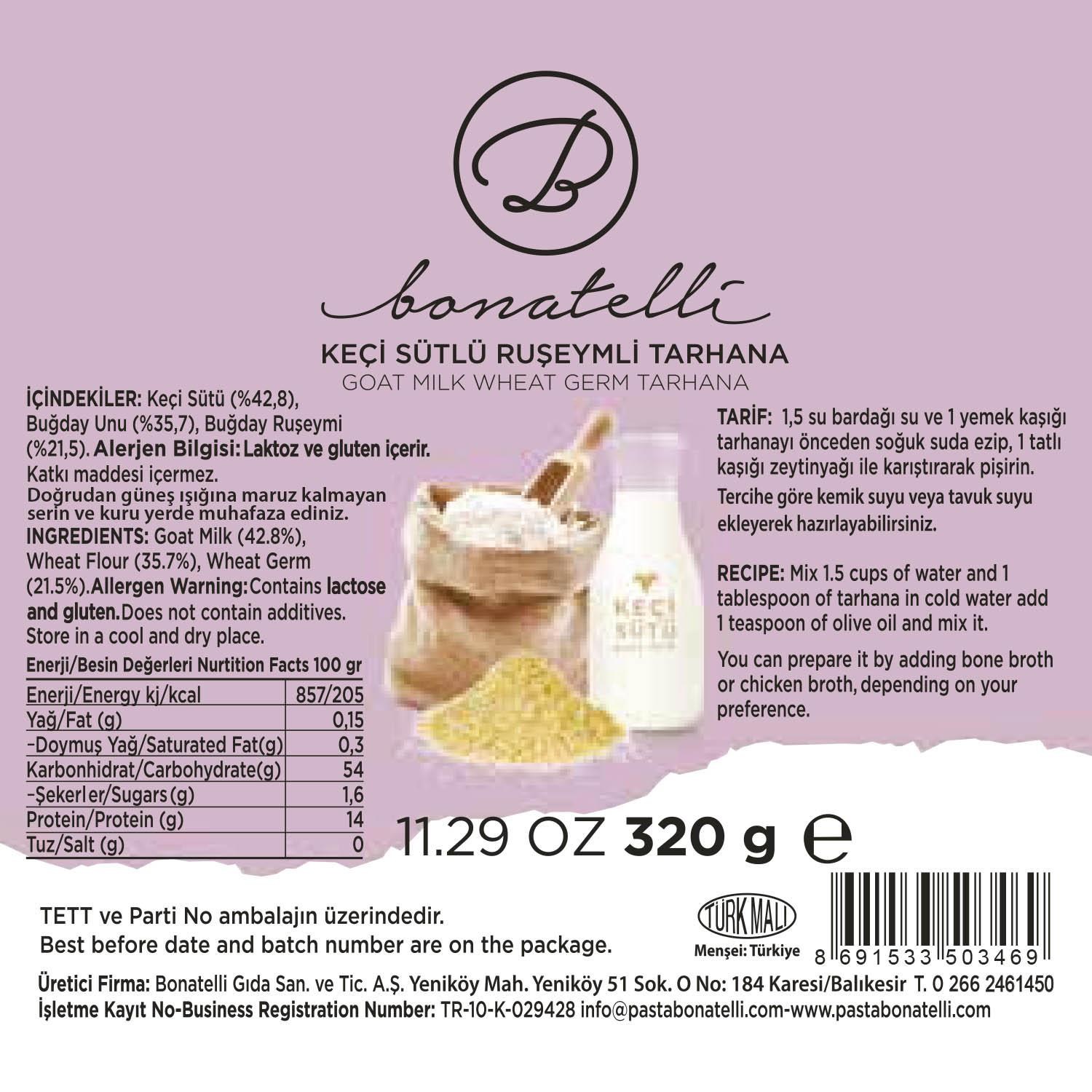 Keçi Sütlü Ruşeymli Tarhana 320 G