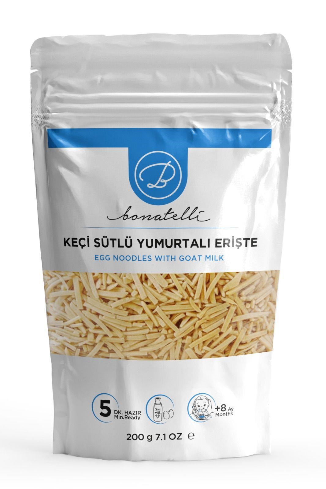 Keçi Sütlü Yumurtalı Erişte 200 G | Bebek Makarna +8 Ay