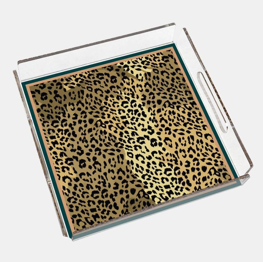 Leopard 40x40 Akrilik Tepsi