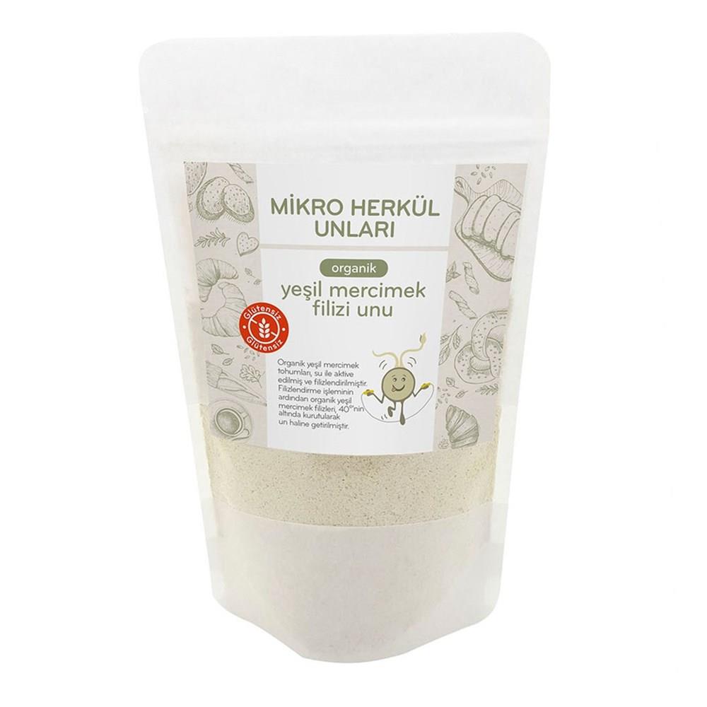 Mikro Herkül Unları Organik Yeşil Mercimek Filizi Unu 250 Gr | Glutensiz