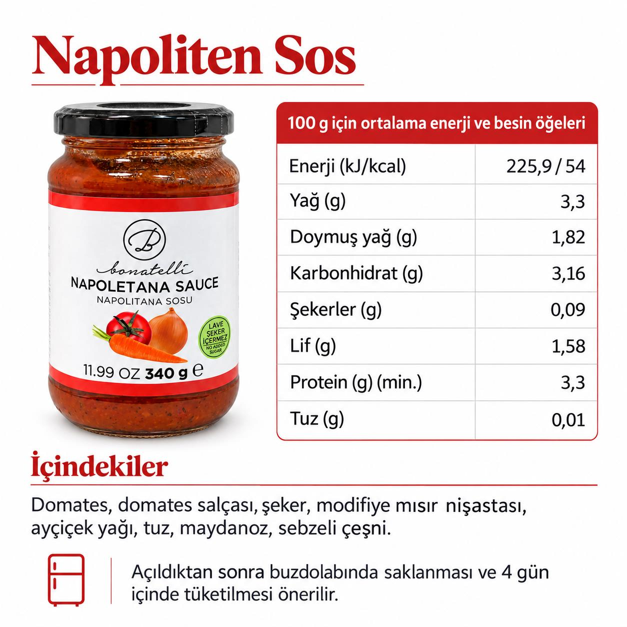 Napoliten Sos 340 G
