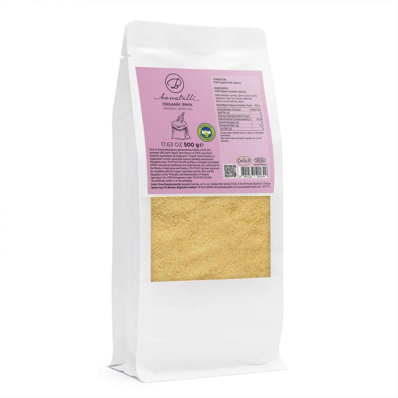 Organik İrmik 500 G