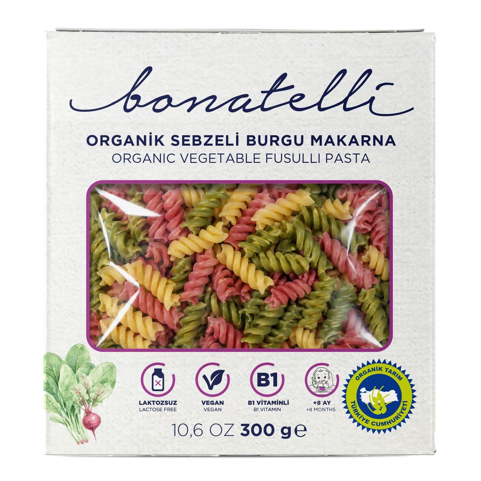 Organik Sebzeli Burgu Makarna 300 G