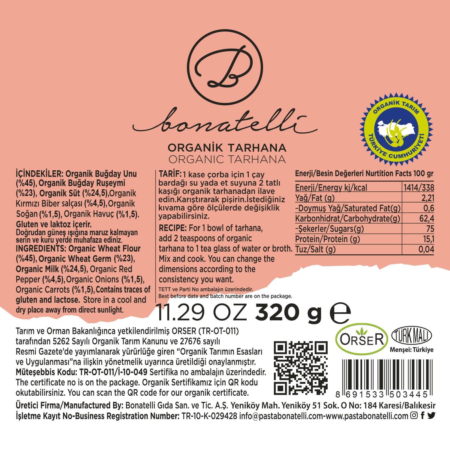 Organik Tarhana 320 G