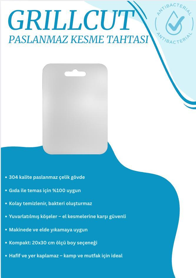 Paslanmaz Çelik Kesme Tahtası 20X30