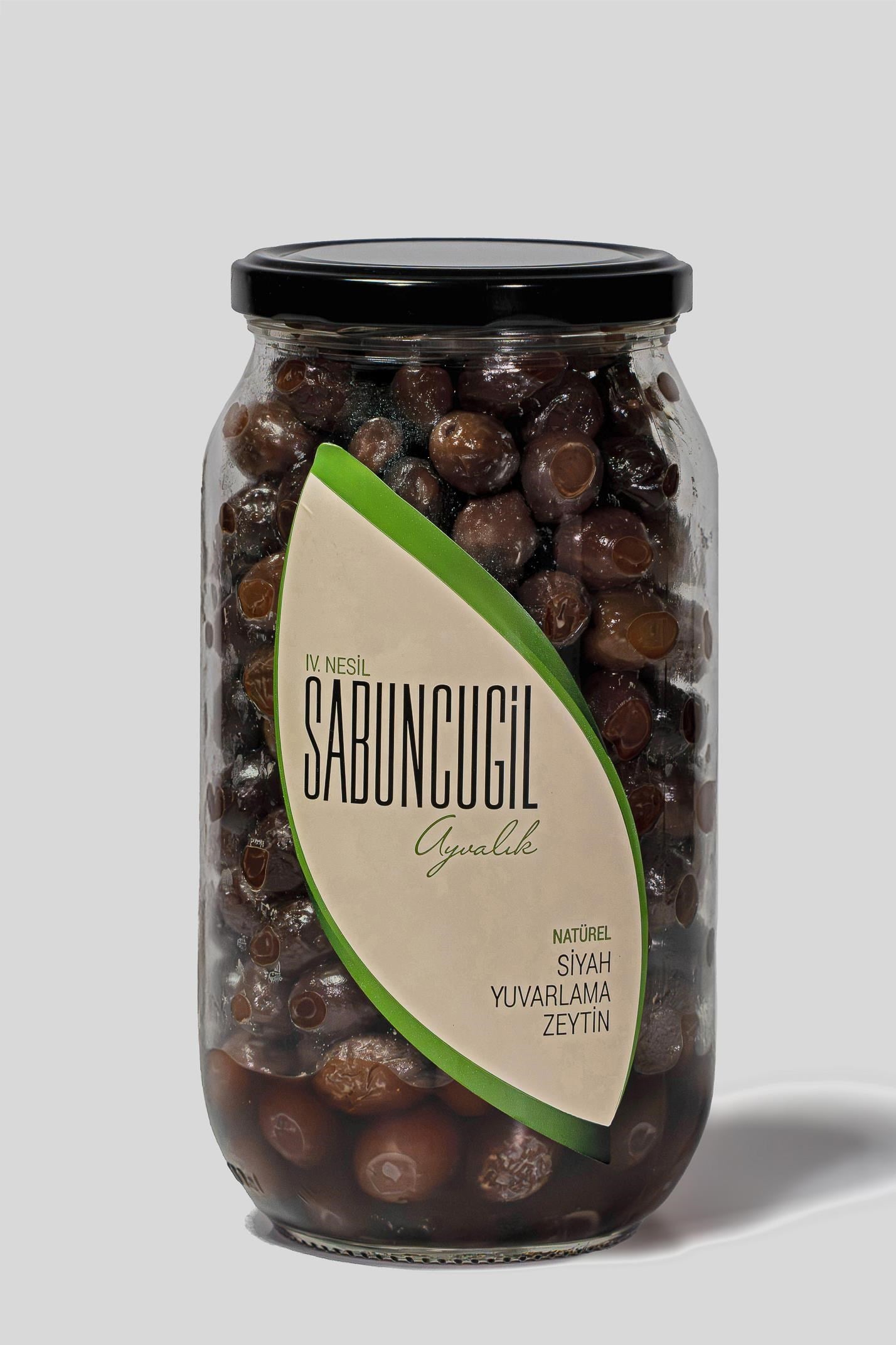Sabuncugil Ayvalık Natürel Siyah Yuvarlama Zeytin 1000 cc