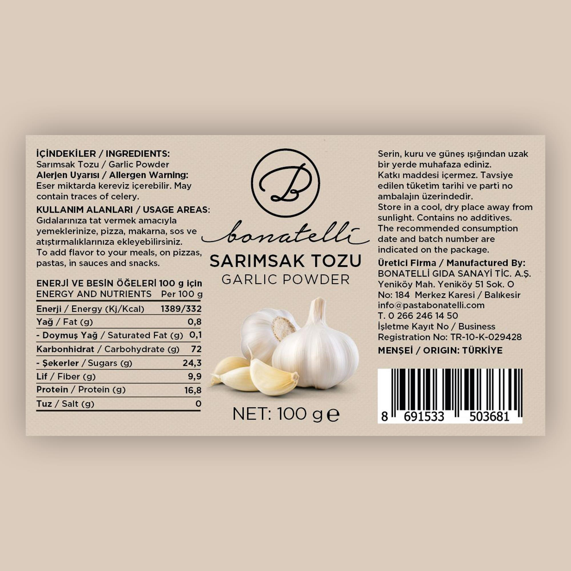Sarımsak Tozu 100 G