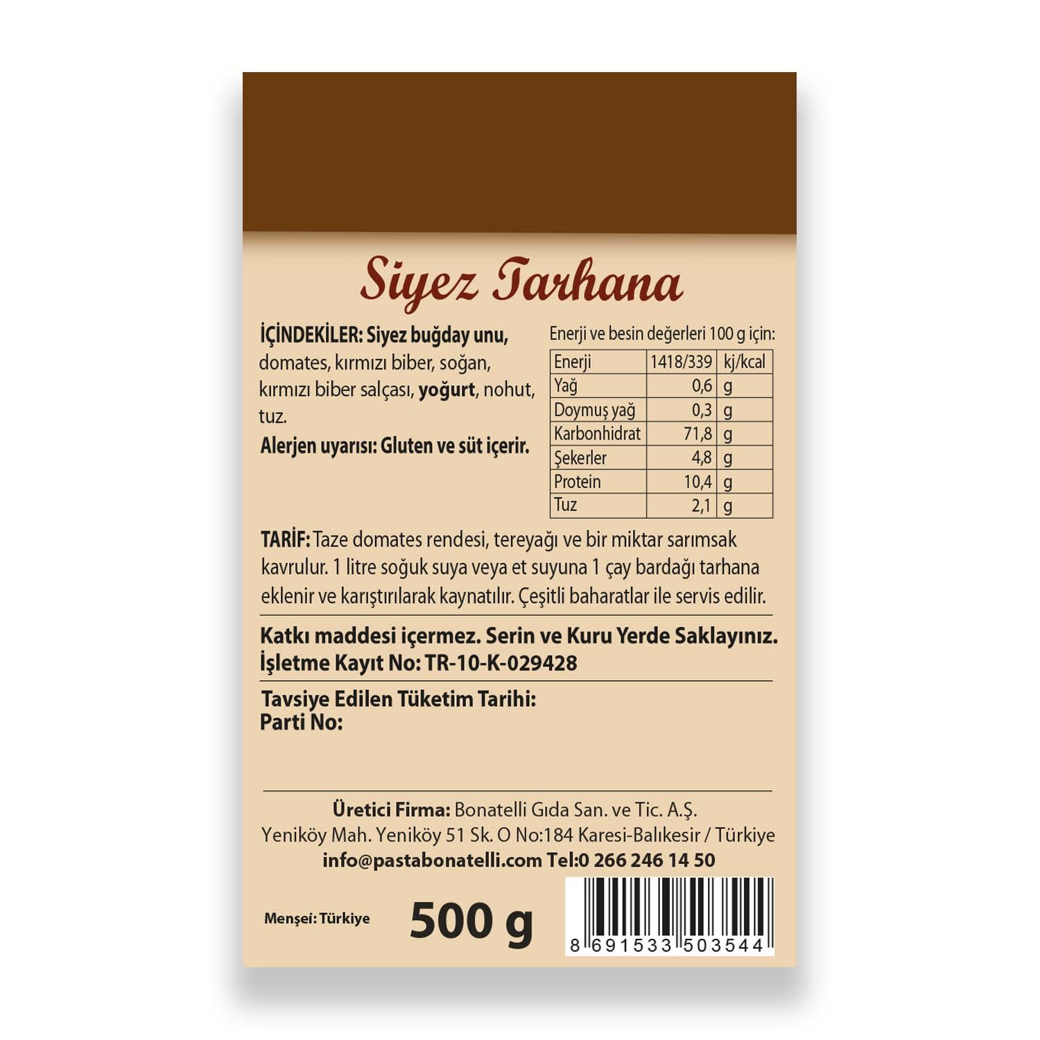 Siyez Tarhana 500 G
