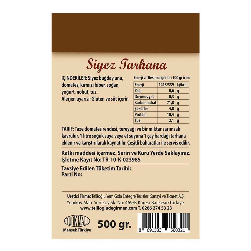 Siyez Tarhana 500 Gr