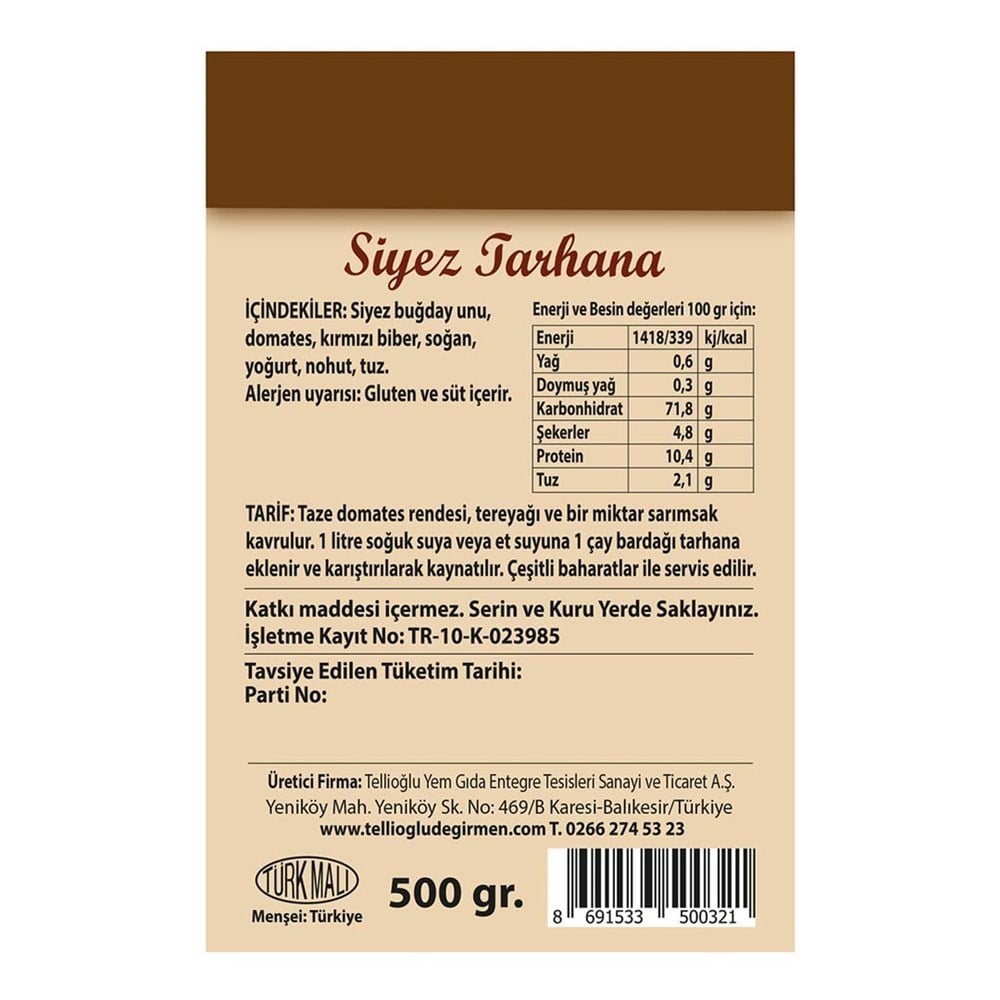Siyez Tarhana 500 Gr