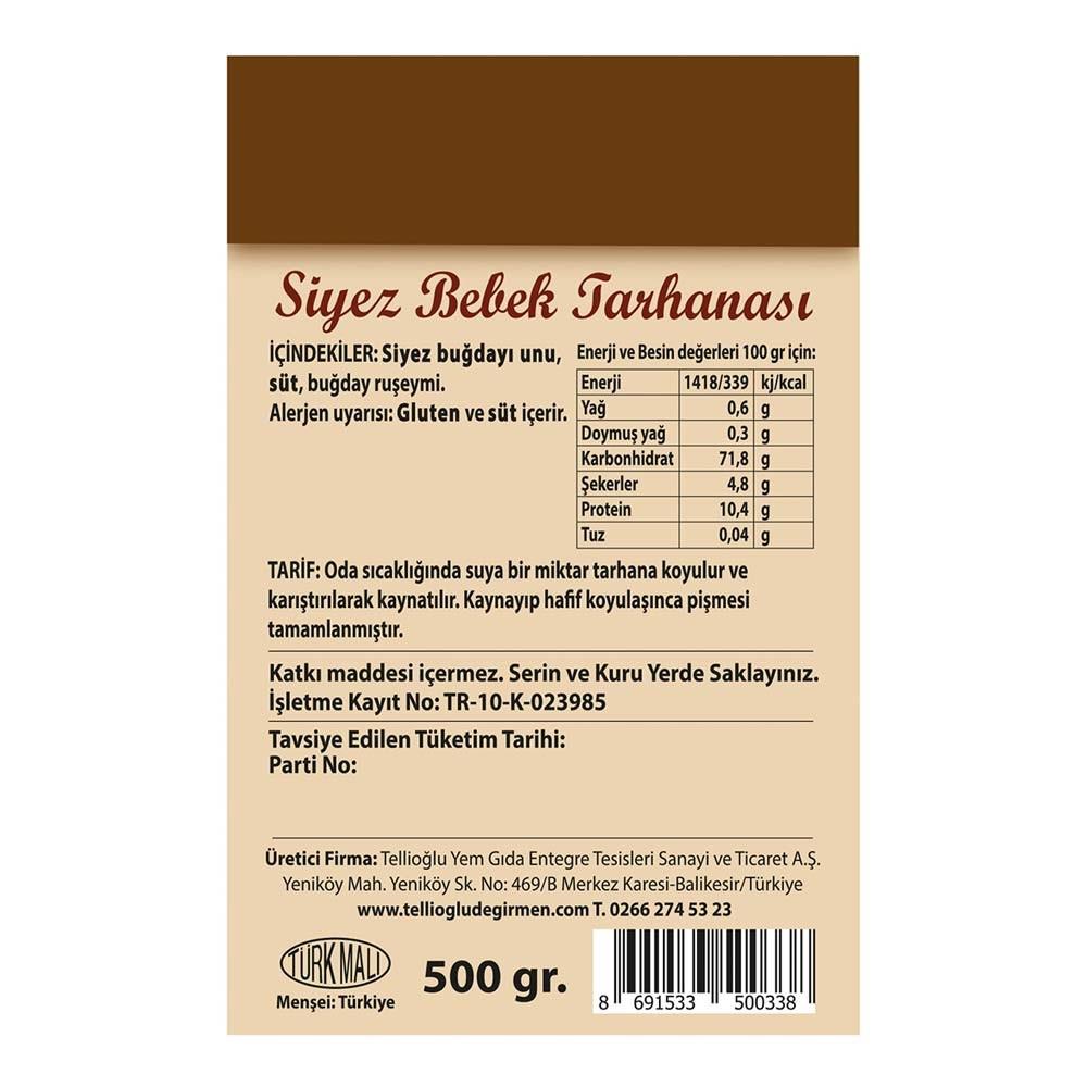 Siyez Unlu Ruşeymli Tarhana 500 G