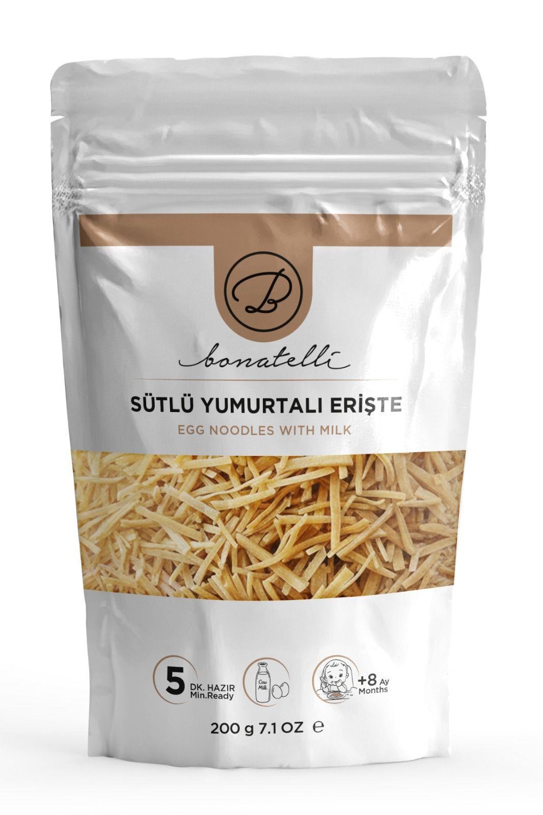 Sütlü Yumurtalı Erişte 200 G | Bebek Makarna +8 Ay