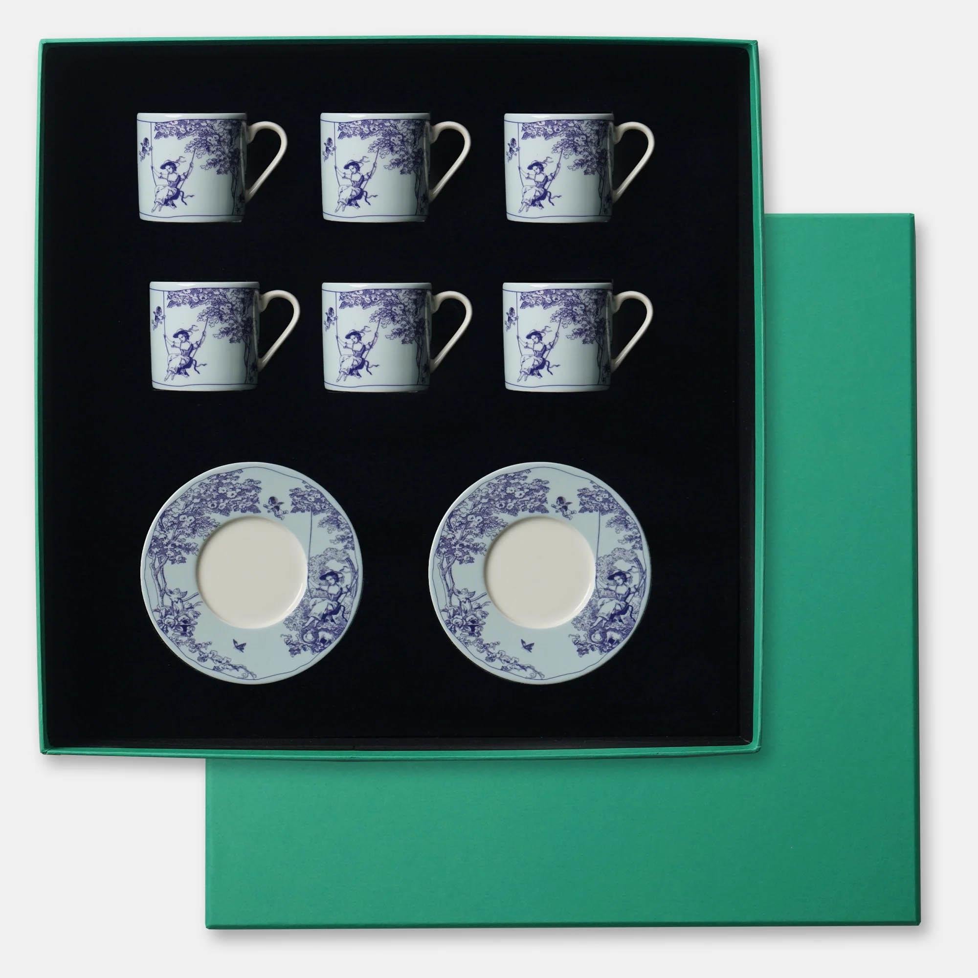 Timeless Collection Mavi 6'lı Çay Fincanı