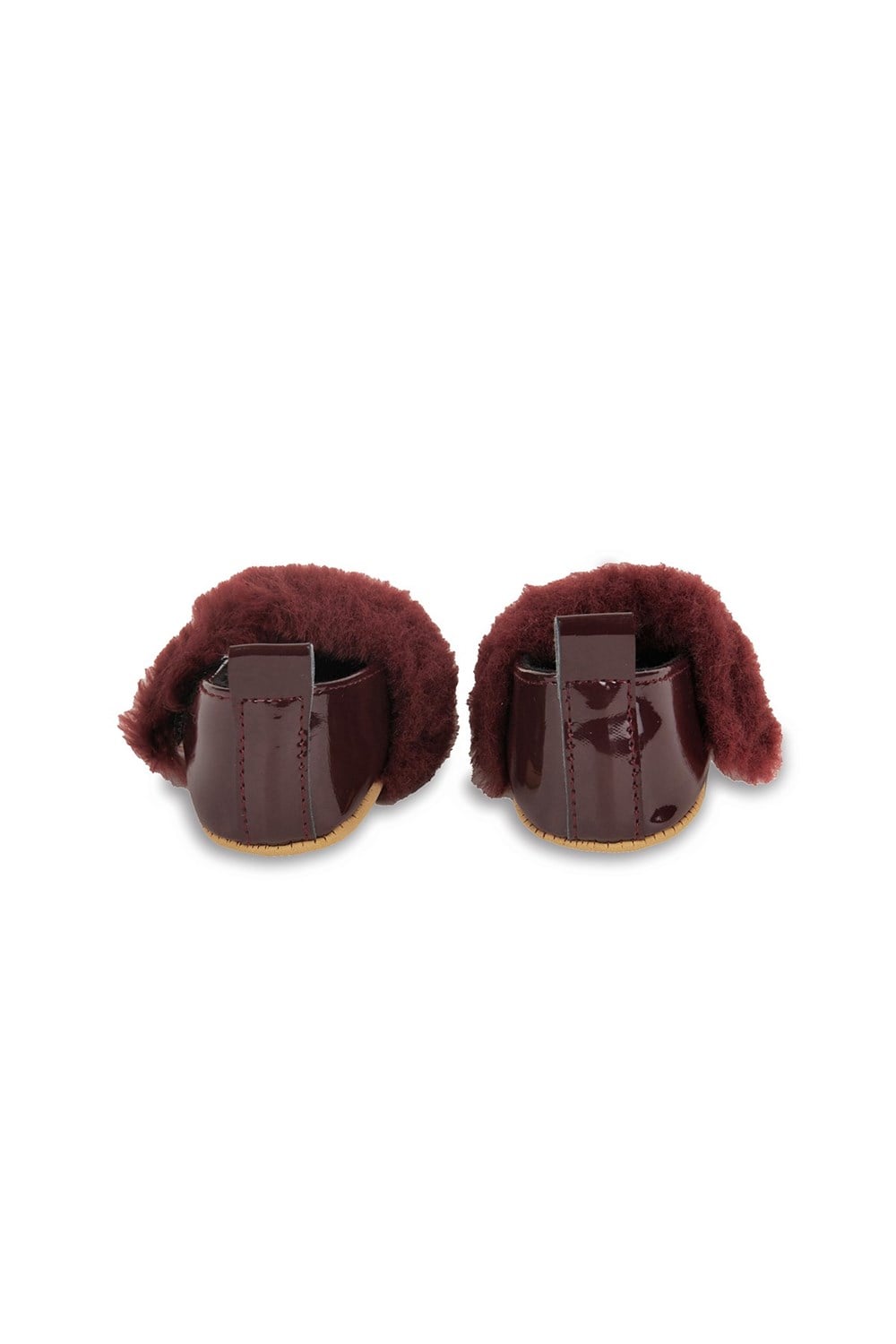 BEBEK PATİĞİ TÜYLÜ ATKILI BABET-Bordo/Burgundy-G-2355