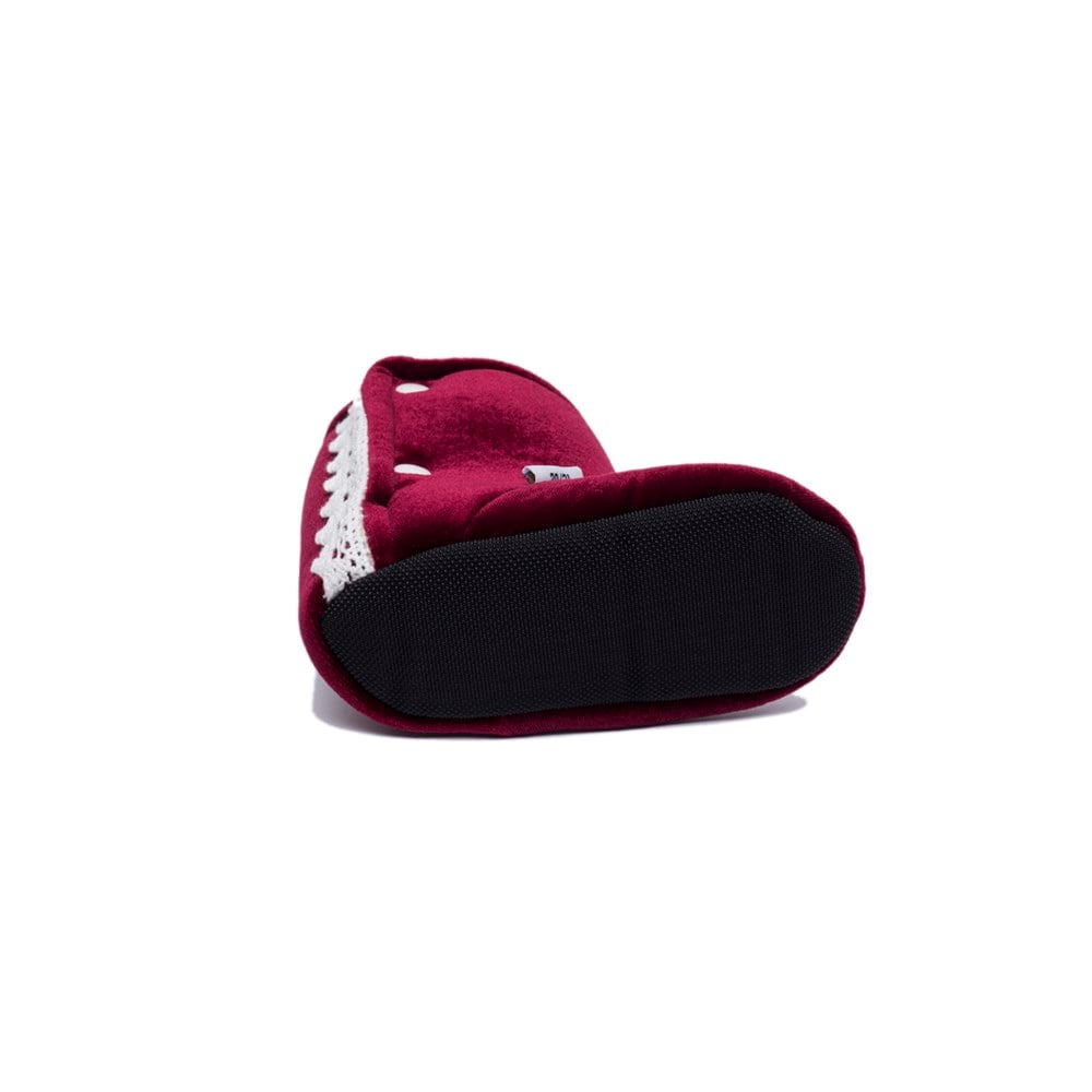 First Step Bordo Kadife Ev Botu