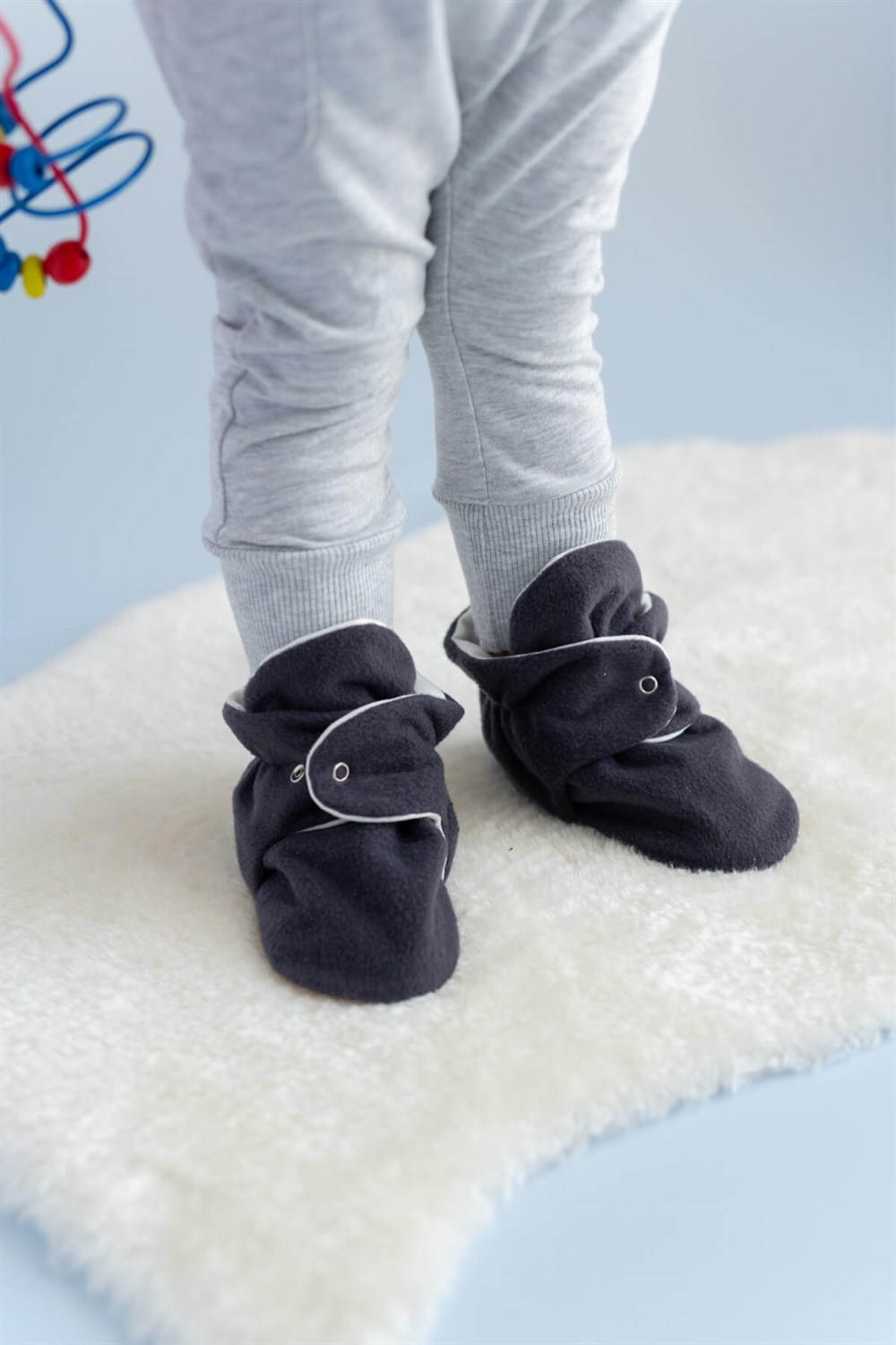 FİRST STEP ÇITÇITLI KAYDIRMAZ TABAN PATİK-ANTRASİT-F-850