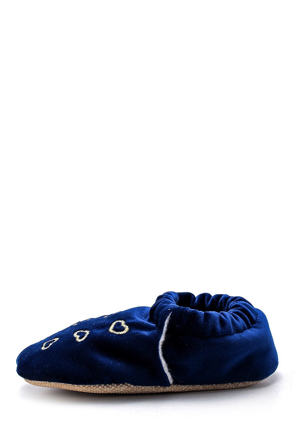 First Step Slipper Lacivert Kalp Nakışlı Patik