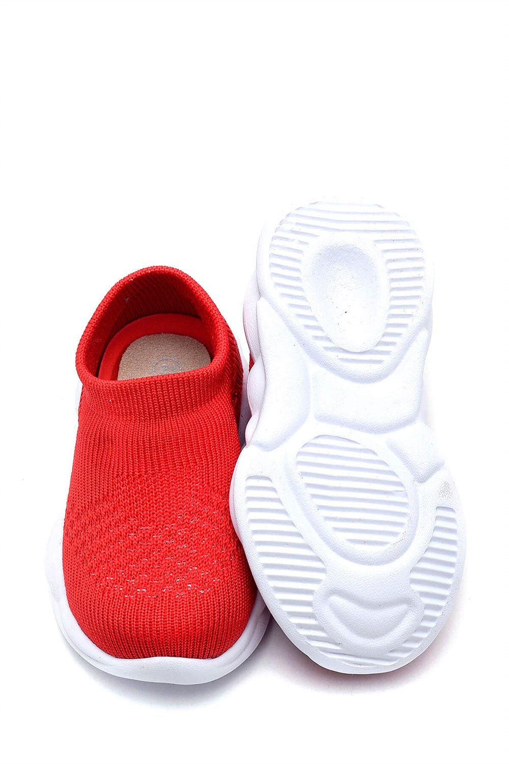 First Step Ultra Hafif Memory Foam İç Taban Çocuk Triko Ayakkabı Kırmızı-M-1002