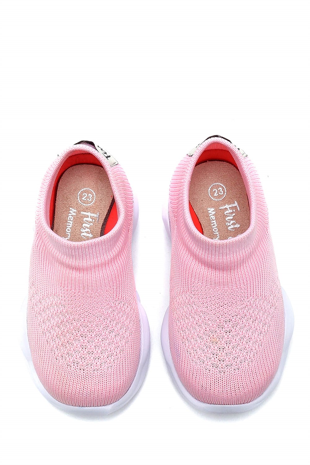First Step Ultra Hafif Memory Foam İç Taban Çocuk Triko Ayakkabı Pembe-M-1002