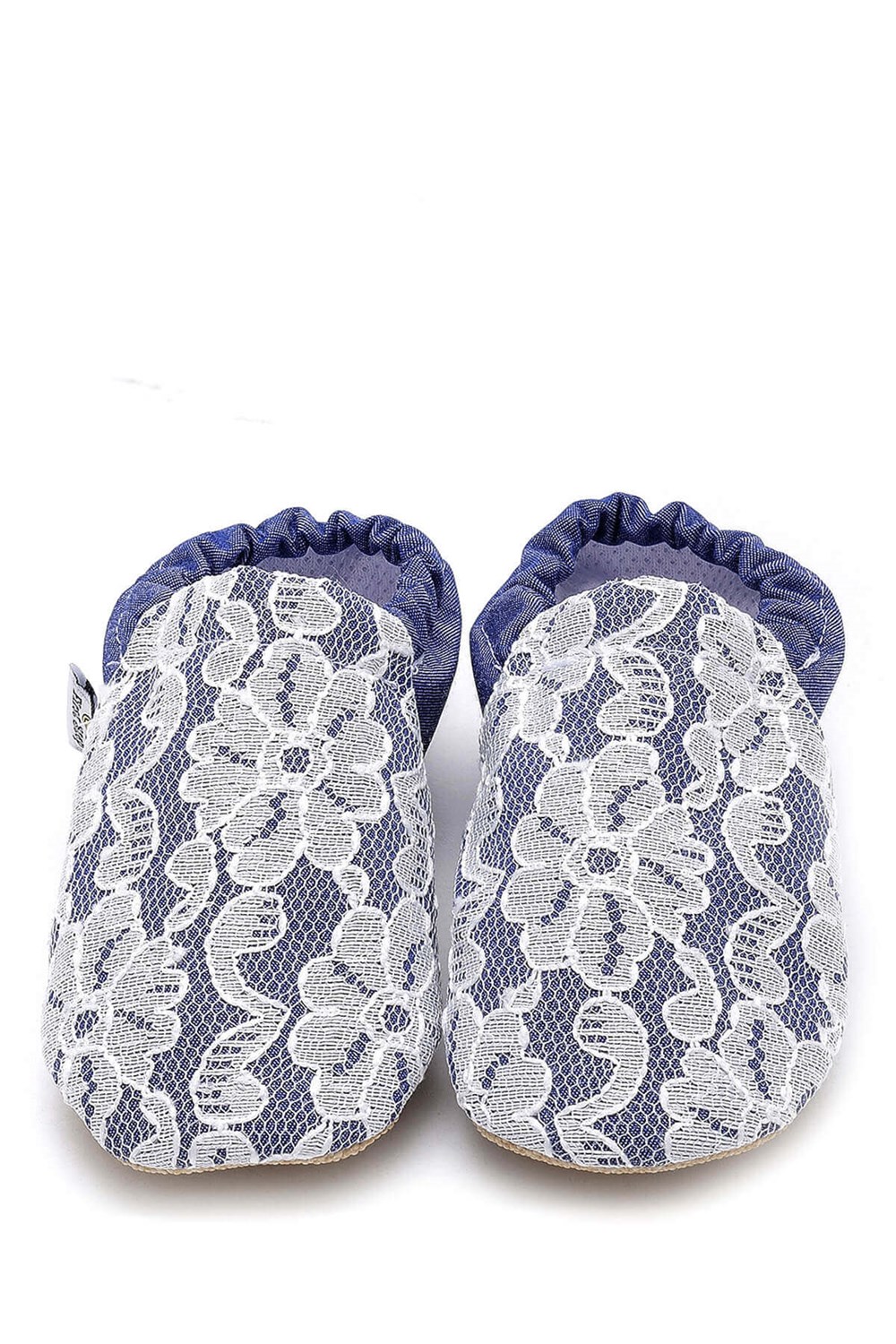 First Step Yazlık Slipper Denim Dantel