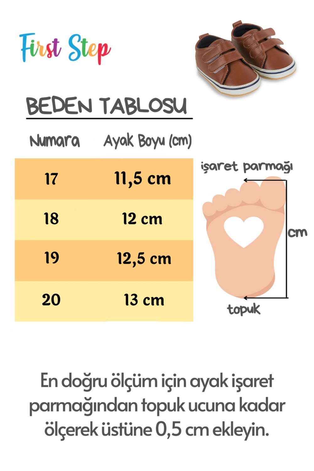 Kahverengi Erkek Bebek Cırt Cırtlı Patik Ayakkabı-G-2353