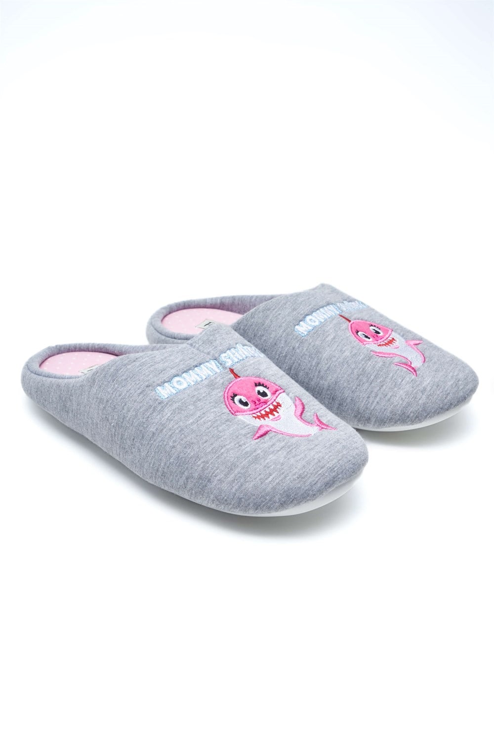 Mommy ve Baby Shark Anne-Bebek Panduf ve Terlik Seti 
