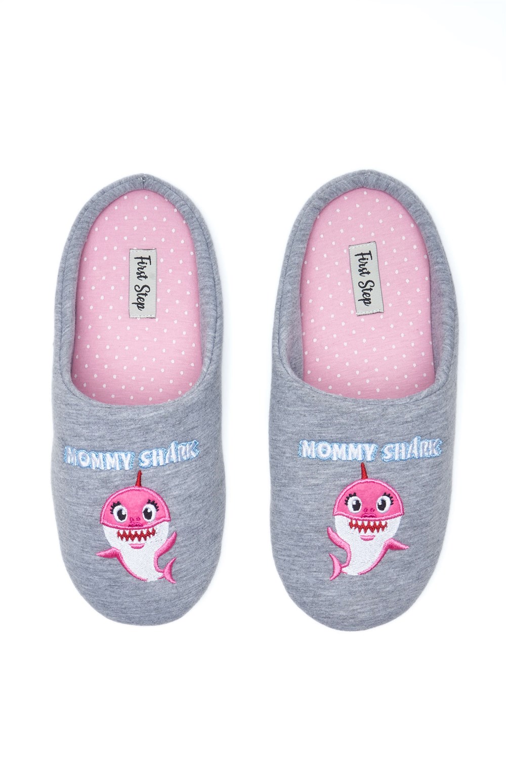 Mommy ve Baby Shark Anne-Bebek Panduf ve Terlik Seti 