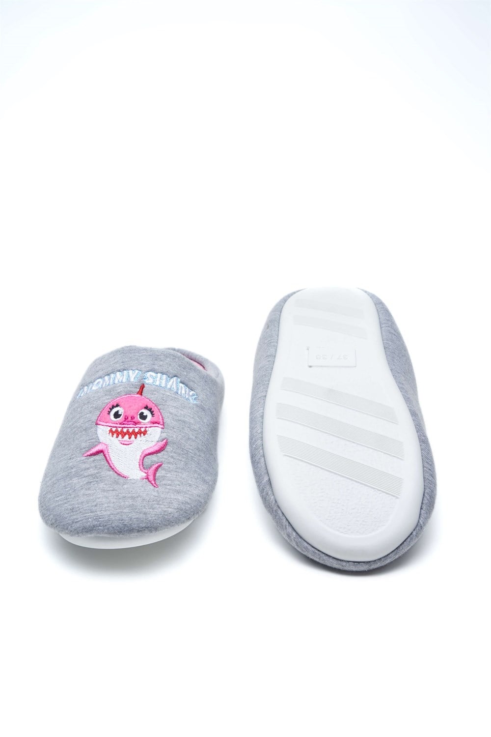 Mommy ve Baby Shark Anne-Bebek Panduf ve Terlik Seti 