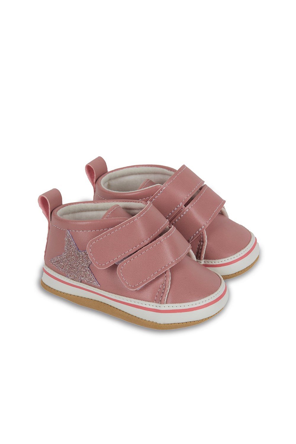 SİMLİ YILDIZLI PEMBE PATİK-Pembe/Pink-G-2356