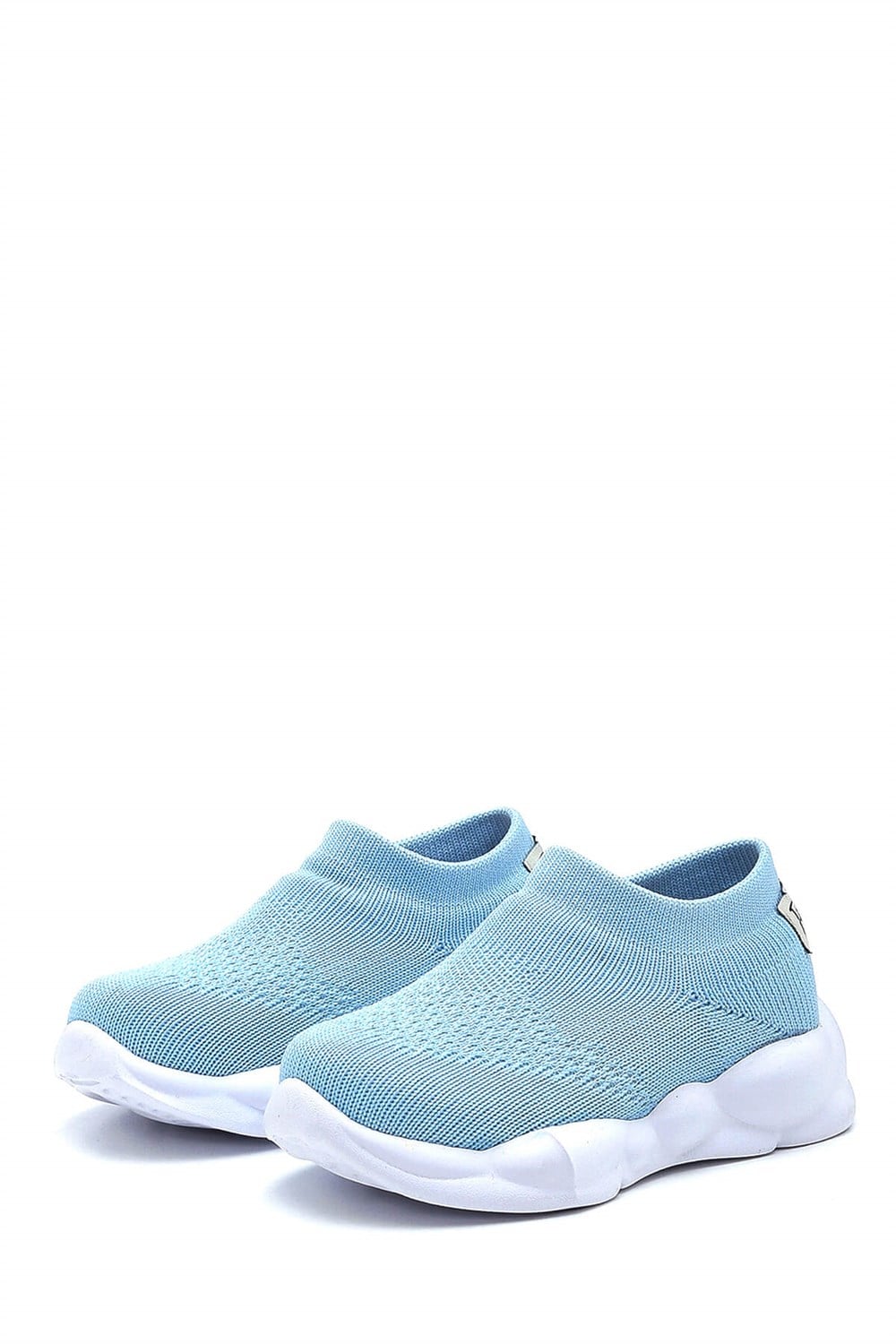Ultra Hafif Memory Foam İç Taban Çocuk Triko Spor Ayakkabı Mavi-M-1002