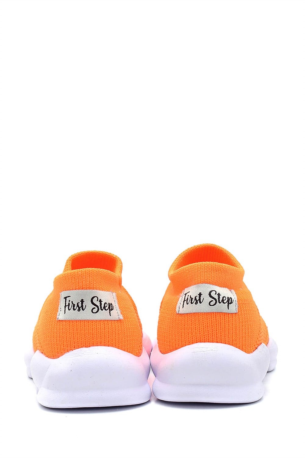 Ultra Hafif Memory Foam İç Taban Çocuk Triko Spor Ayakkabı Neon Turuncu-M-1002