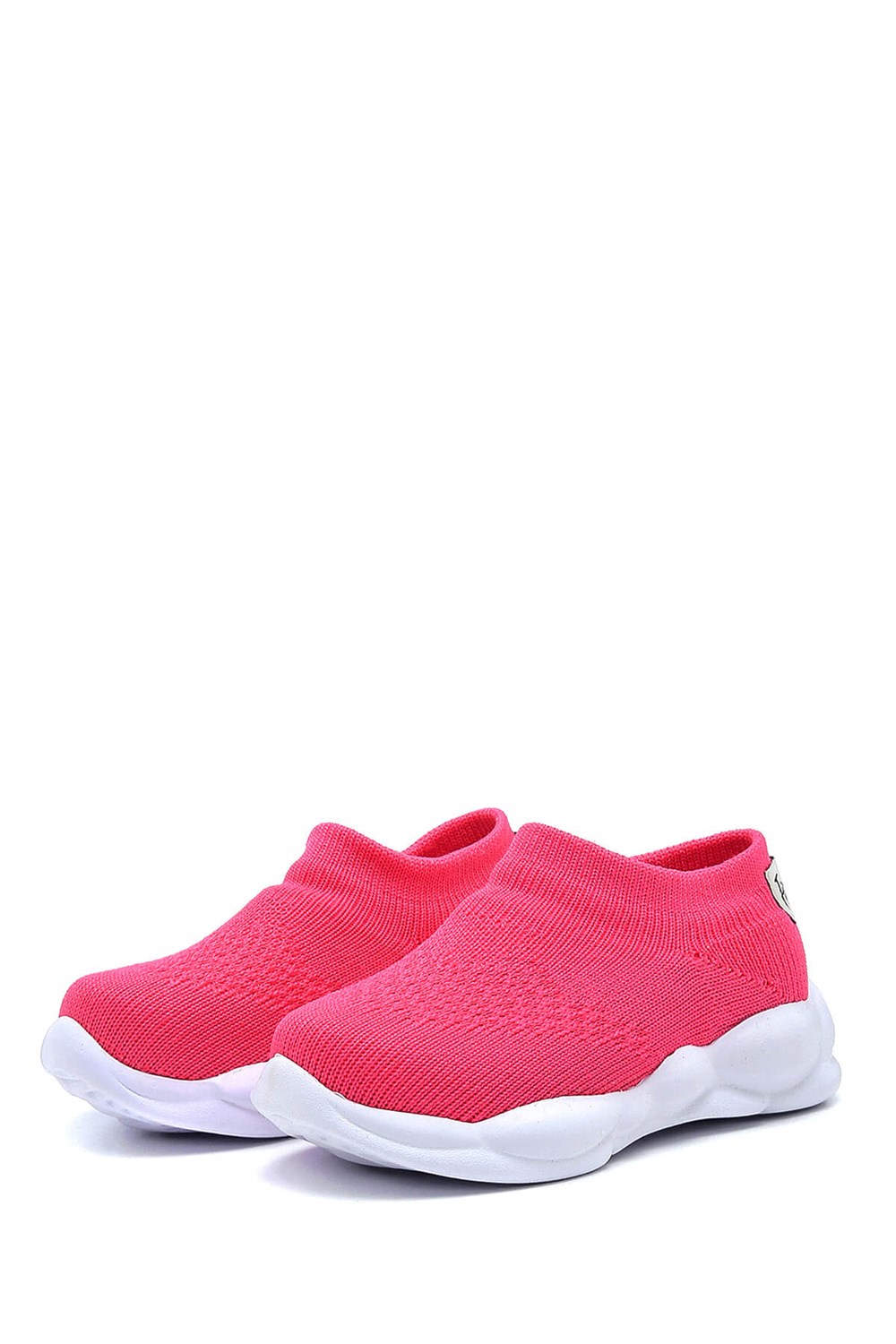 Ultra Hafif Memory Foam İç Taban Çocuk Triko Spor Ayakkabı Fuşya-M-1002