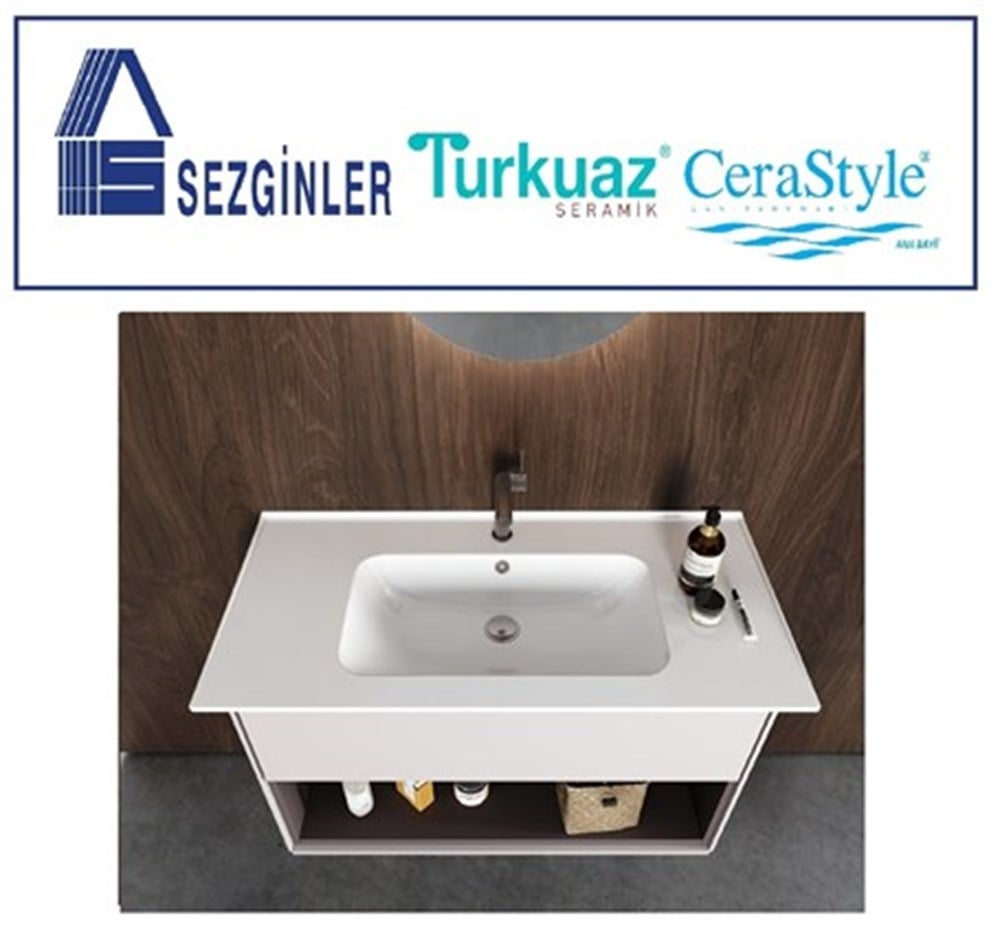 Blue Etajerli Lavabo