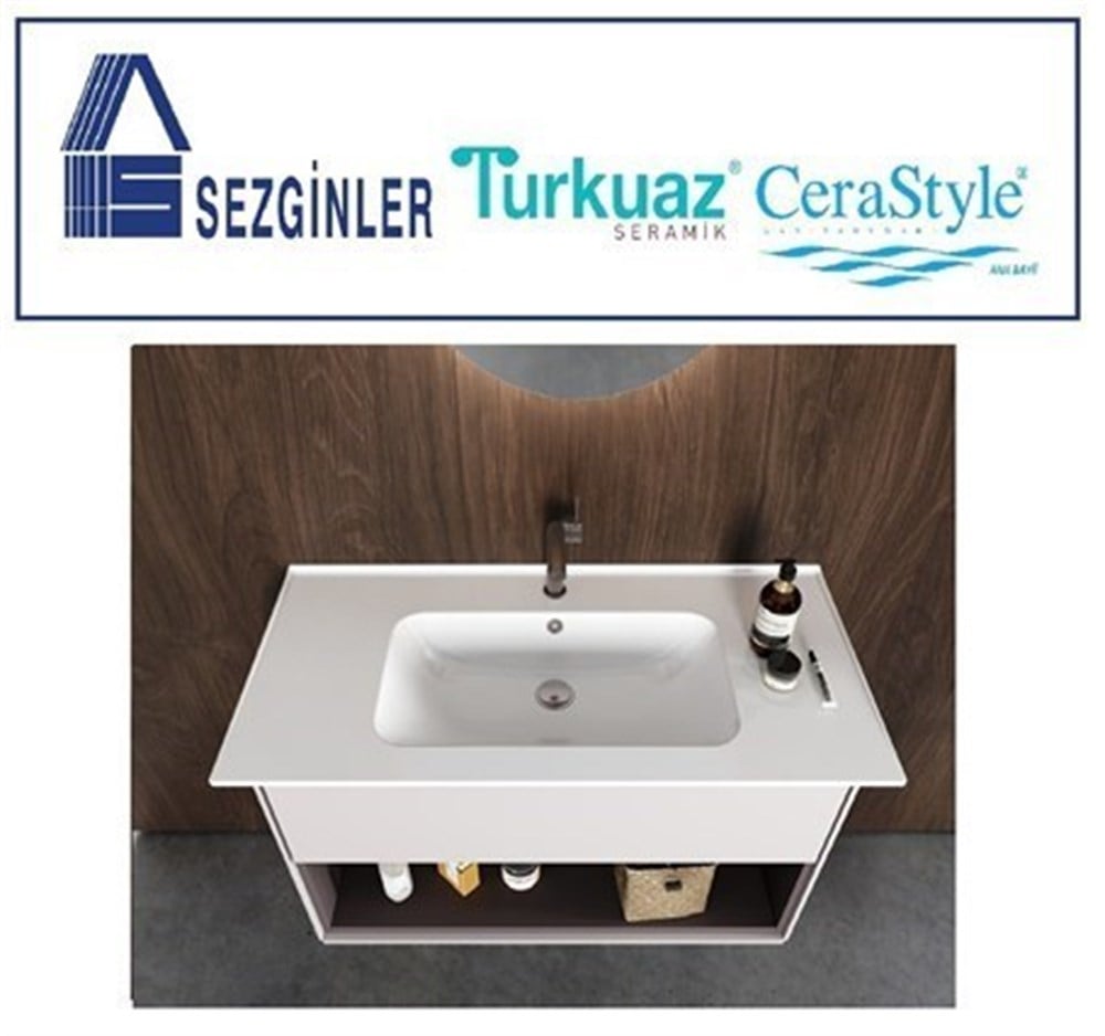 Blue Etajerli Lavabo