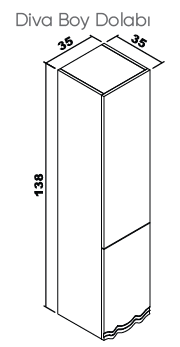 DİVA 100 BANYO DOLABI