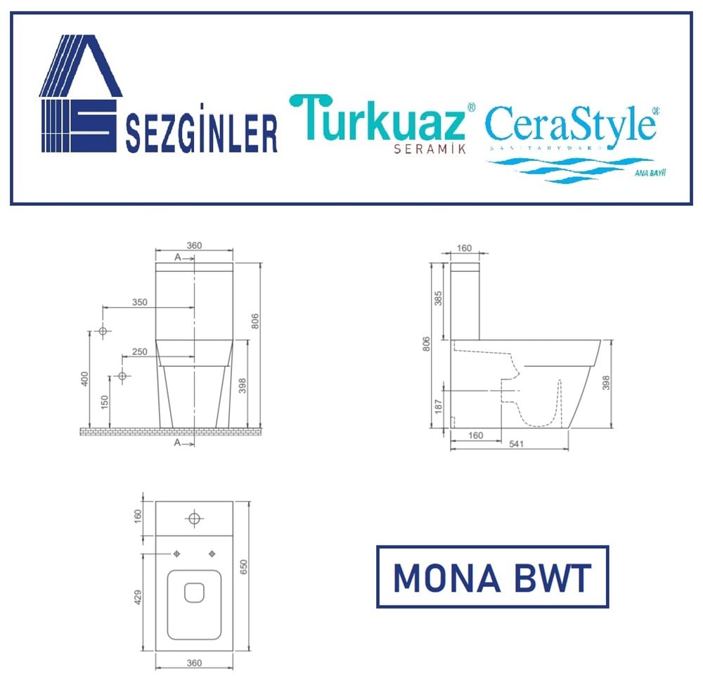 MONA DUVARA SIFIR KLOZET SETİ