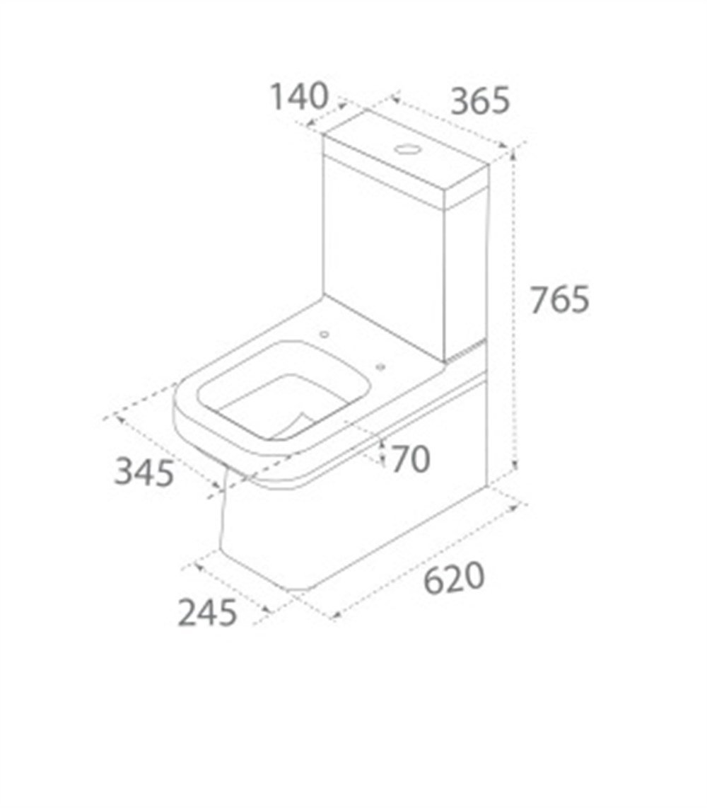 Noura Duvara Sıfır Klozet Seti