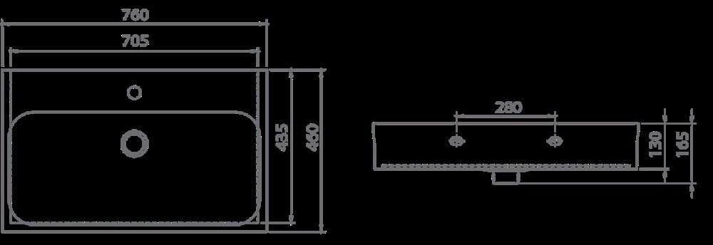 Pinto Etajerli Lavabo