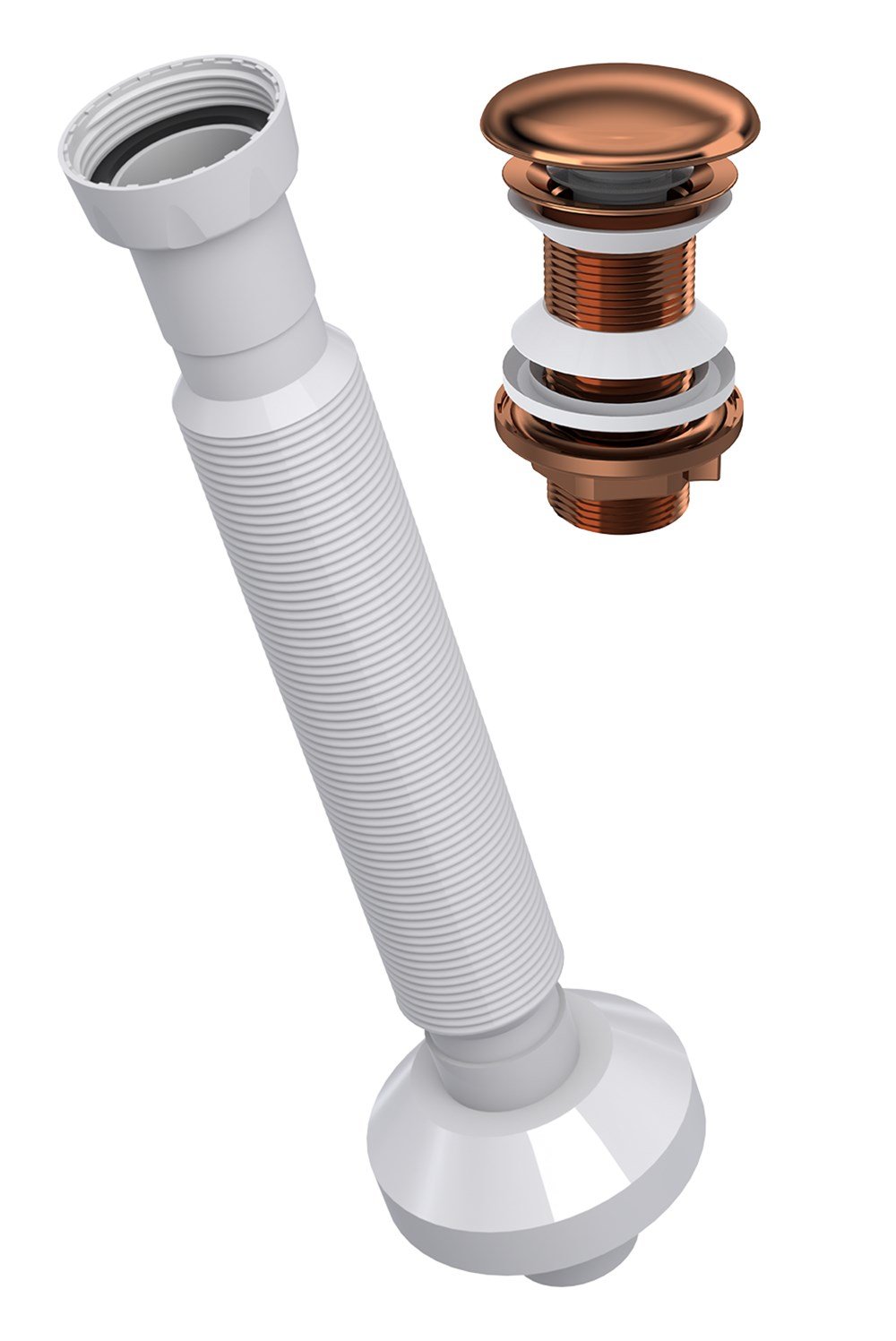 POP UP KÖRÜKLÜ LAVABO SİFONU BRONZ