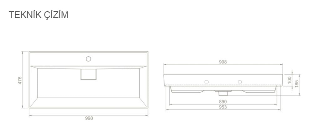 Sharp Etajerli Lavabo
