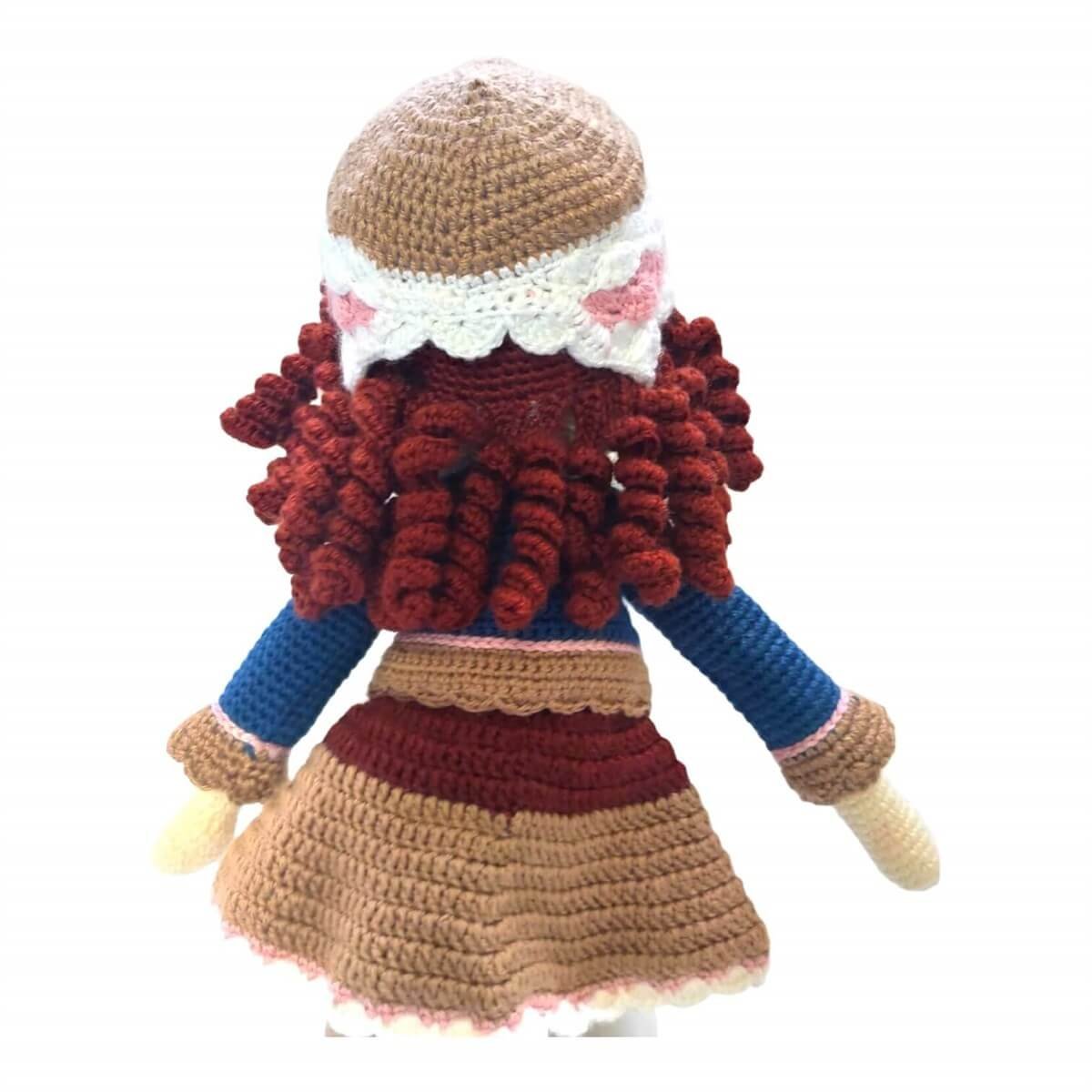 Amigurumi Özel Tasarım Organik El Örgüsü Kız Bebek Oyuncak 49cm-Ev Gereçleri-QuzucukKids.com
