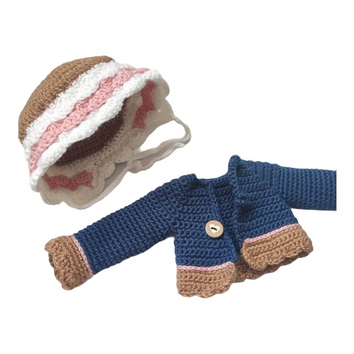 Amigurumi Özel Tasarım Organik El Örgüsü Kız Bebek Oyuncak 49cm-Ev Gereçleri-QuzucukKids.com