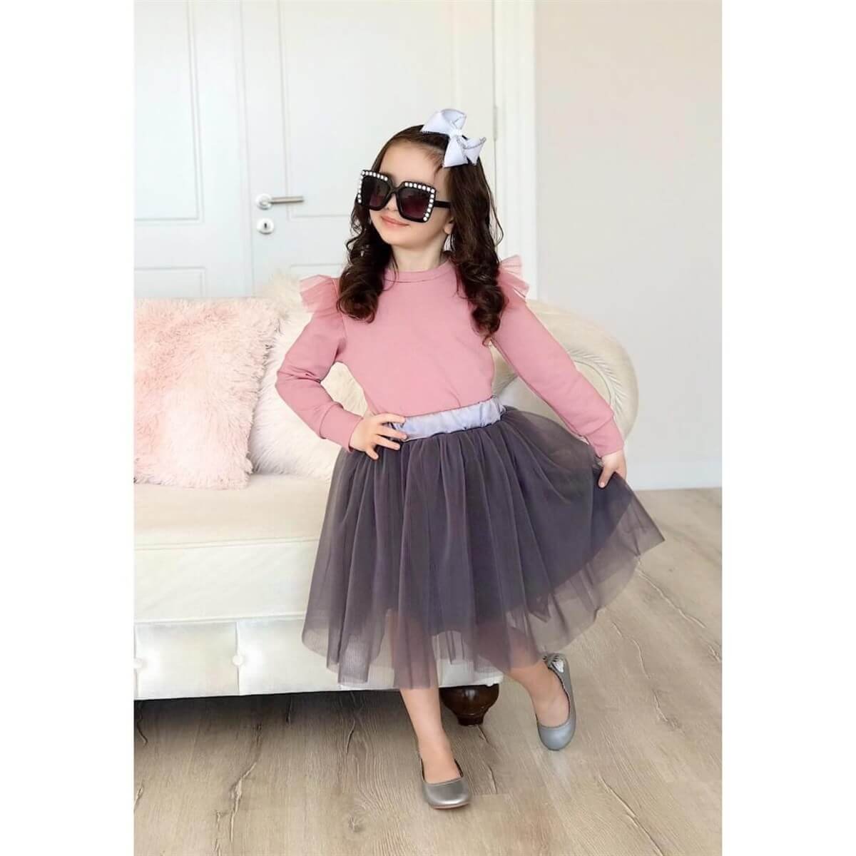 Anne & Çocuk Etekli Kombin-Kid Girl Cloth Sets-QuzucukKids.com