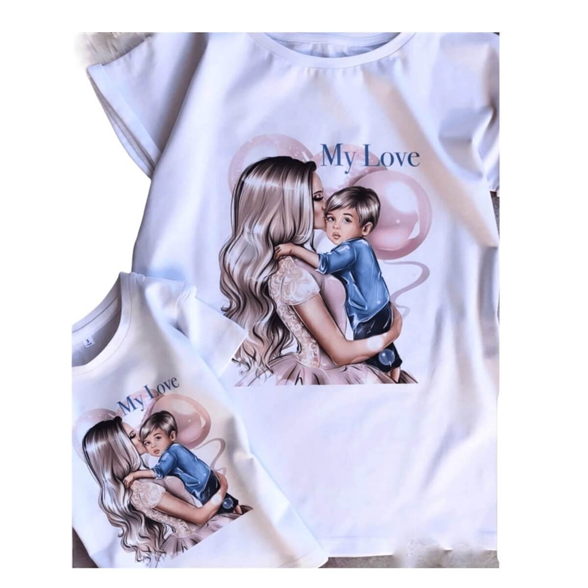 Anne & Erkek Çocuk Baskılı Tişörtler-Erkek Çocuk Tek Alt-QuzucukKids.com