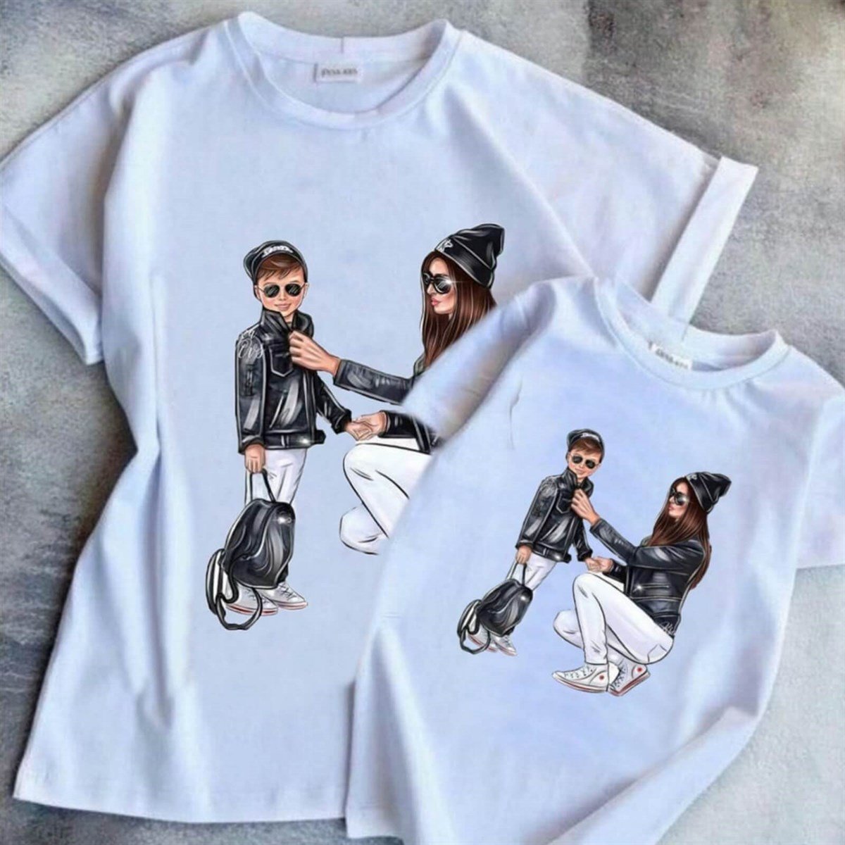 Baskılı Pamuklu Tişört-Erkek Çocuk Tek Alt-QuzucukKids.com