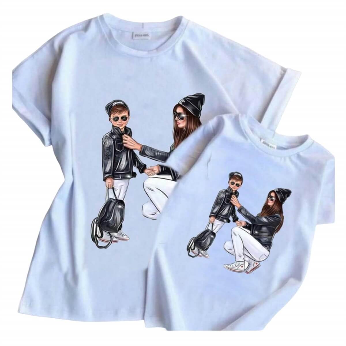 Baskılı Pamuklu Tişört-Erkek Çocuk Tek Alt-QuzucukKids.com