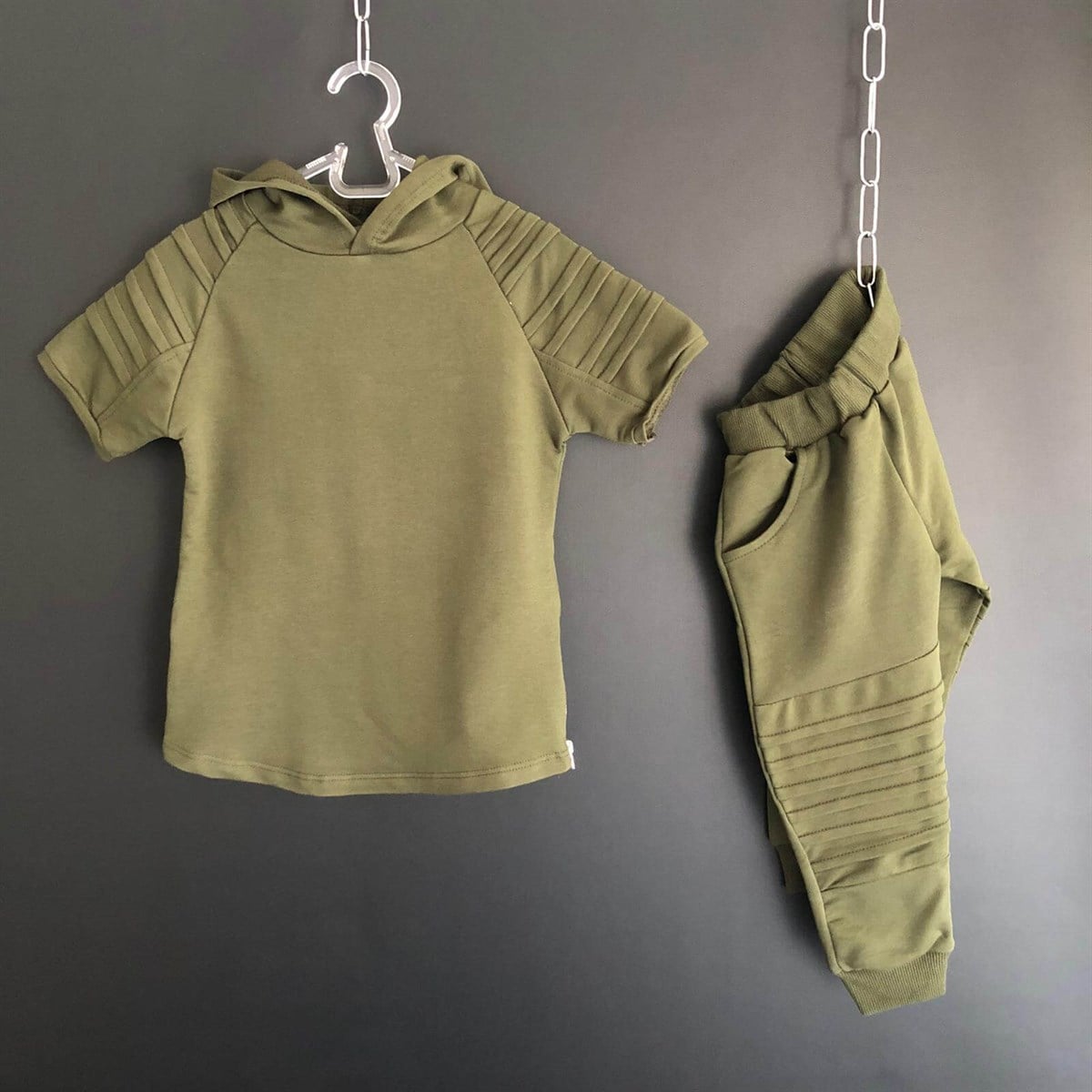 Çocuk Baharlık Kat Detaylı Eşofman Seti-Kid Girl Cloth Sets-QuzucukKids.com